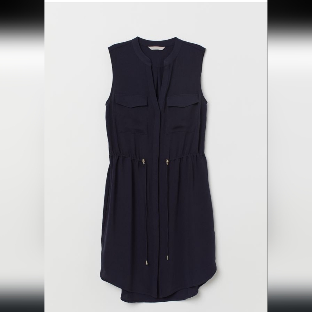 H&M Sleeveless Dress. Navy Blue. Size 2